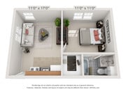 JUNIOR ONE BEDROOM - 375 SF