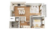 3D Floorplan - Unit A3_Scheme A