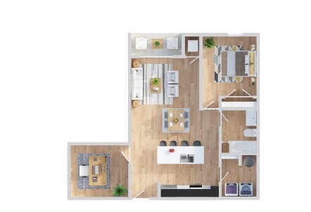 Ryder - 1 Bed / 1 Bath, Study 864 Sq. Ft