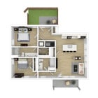 2 Bedroom Stacked Duplex - Ground