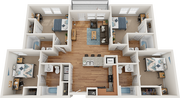 The Park on Morton 4x4 Balcony Floor Plan