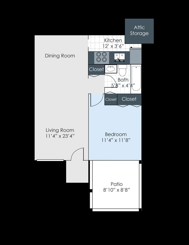1BR/1BA - The Hampton