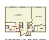 1BR/1BA (Center)