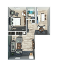 THE KENTUCKY 1B1BA 565 SQFT