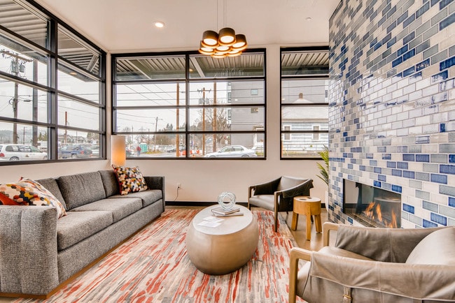 Entry Lobby W/ Fireplace - Holm at Sellwood