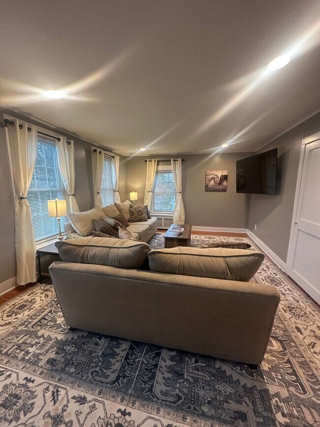 Large living room with brand new smart tv, - 175 Lake Ave Unit 2