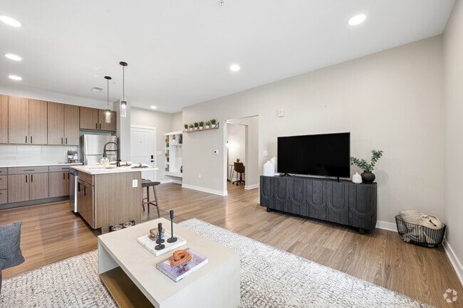 Model - 1BR, 1BA - 757SF - Living Room/Kitchen