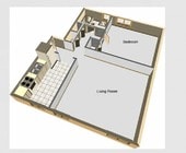 1BR/1BA