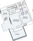 1BR/1BA