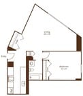 One Bedroom - A2 Floor Plan
