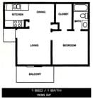1BR/1BA