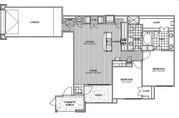 C2-QUEEN, 2X2 1169SF (WITH ATTACHED GARAGE)