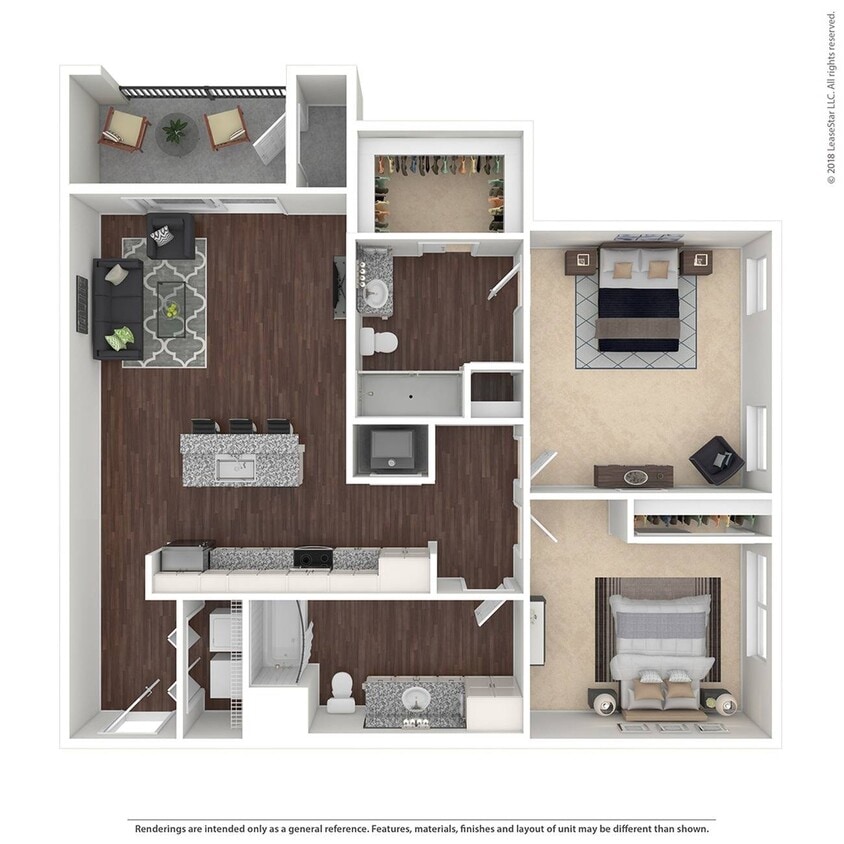 2 Bed 2 Bath B1 - B1