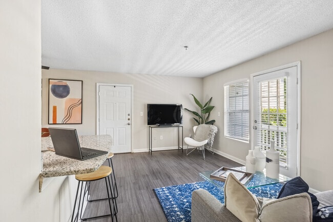 1BR, 1BA - 704SF - Living Room - The Crossings at Short Pump