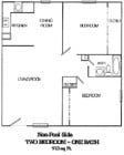 2BR/1BA