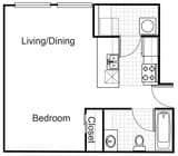 Interurban Building - A1 - 1 Beds - 1 Baths - 482 Sq. ft.