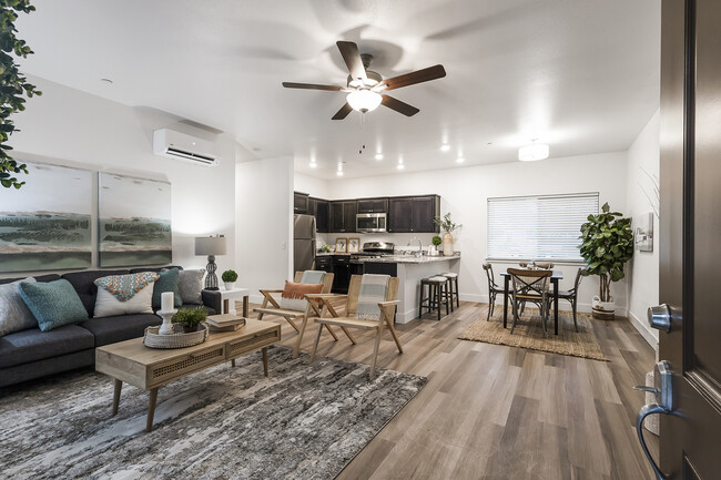 Living Room from Front Door - Courtyard at Oakdale Apartments