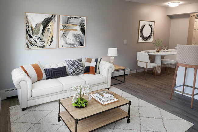 1BD Flat Living Room - Forest View On 11th Rental