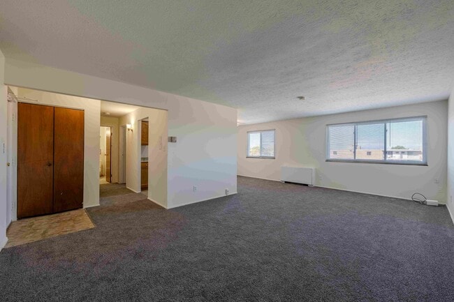 Park Tower 2BD 1BA - Living/Dining Area - AIY Lakewood Area Apartments