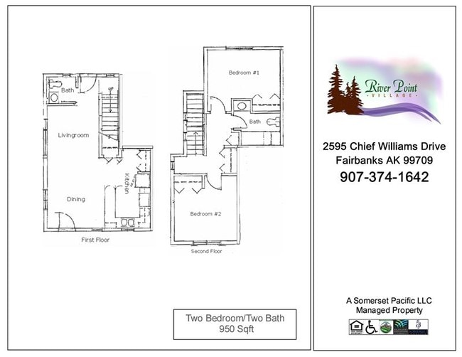 RVPT-Two TH habitaciones, FP - River Point Village Apartments