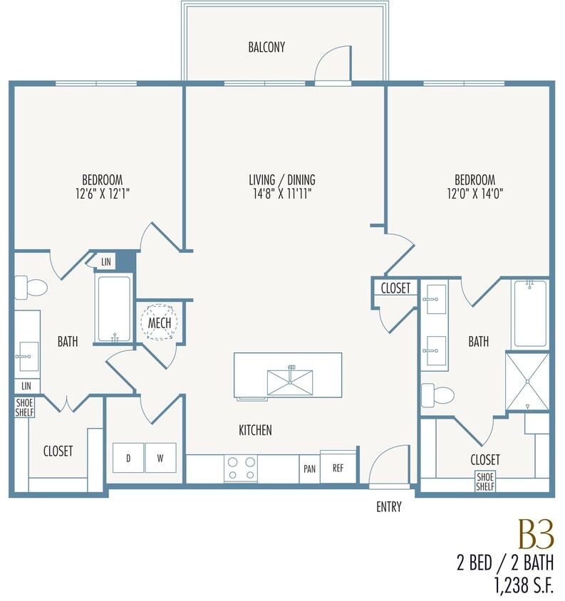 Tribute at the Rim Floor Plan B3 - B3
