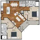 Daisy_2Bed_2Bath_1225 Sq Ft