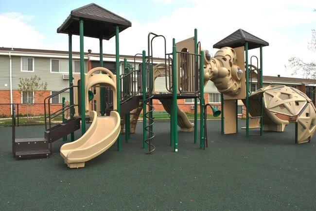 Community playground with outdoor recreation space for residents and families