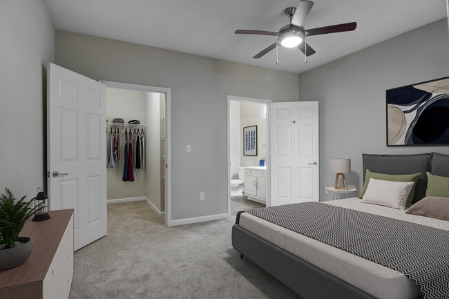 Open Floor Plan Bedroom - Preston Hills at Mill Creek Apartments