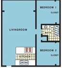 2BR/1BA