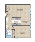 1 Bedroom, 1 Bedroom. 700 Sq. Ft.