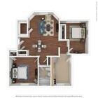 Represents 755 SQFT apartment