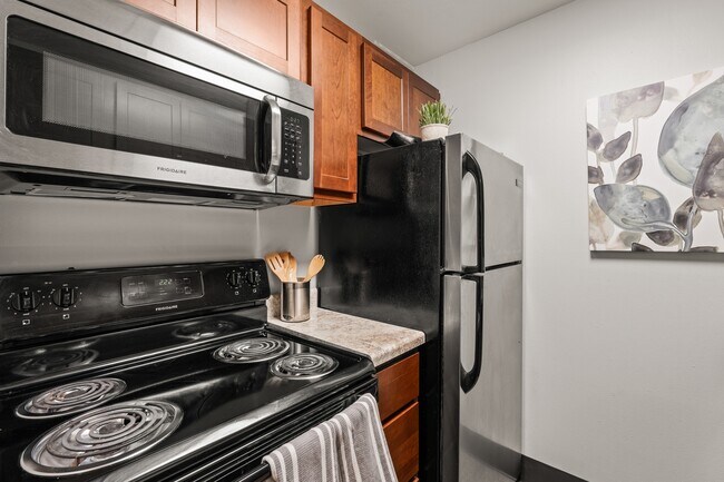 Cocina de los apartamentos con vista al valle