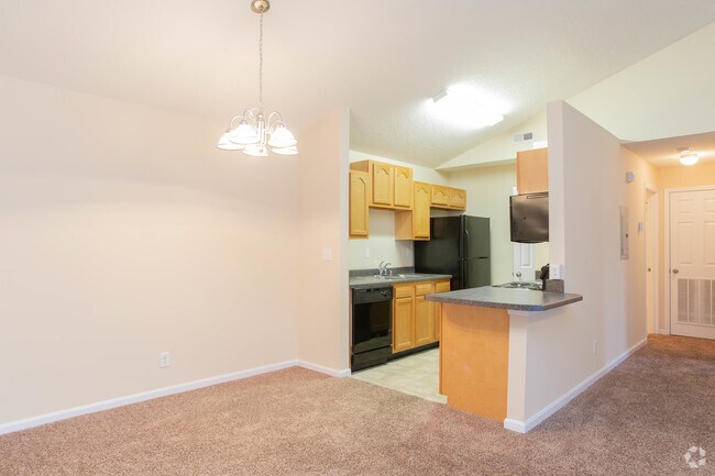 1HAB, 1BA - 950 ft² Techo abovedado - Cocina - Austin Park Apartments