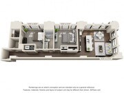 Two Bed one and a half Bath 1025 sqft