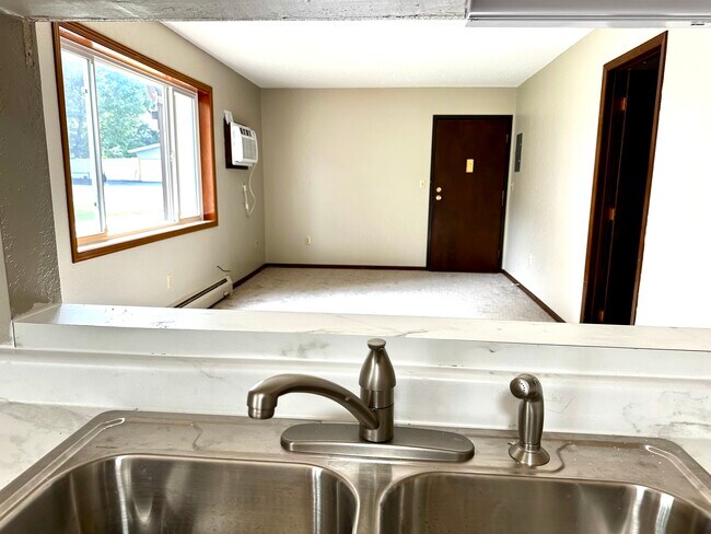 Kitchen view to living room