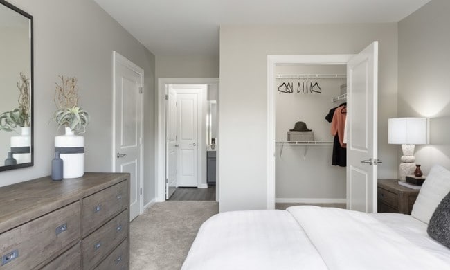 Spacious walk in closets