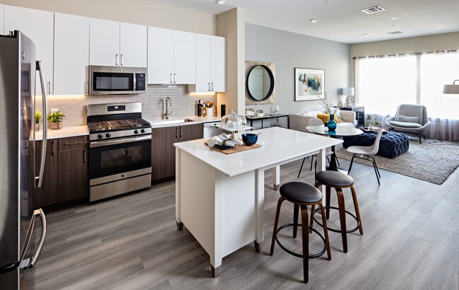 Russell Building Brand New Kitchen-Living - Avalon at Edgewater Apartments