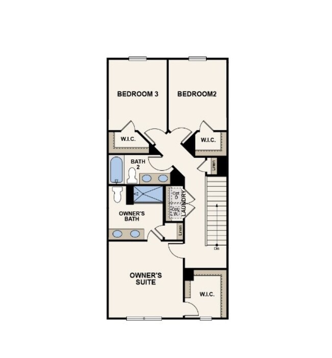 2nd Floor Layout - 2028 Sperling Dr Townhome