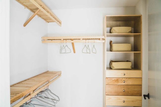 Spacious closet and built-in storage