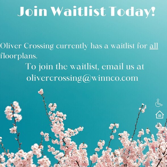 Join the Oliver Crossing waitlist for future apartment availability