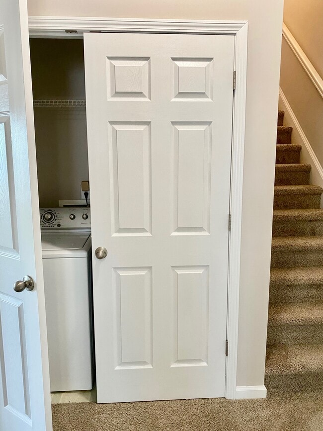 Laundry on main floor with stairs to upstairs fourth bedroom or private bonus room with full bathroom and walk-in closet! - 1914 Conifer Cir