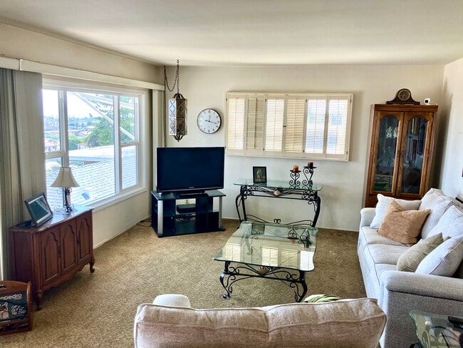 Spacious living room with amazing ocean and city view - 731 Oro Ter Unit Two Bed Furnished Apt