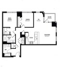 2 BR, 2 BTH, floor plan 1225 Old Town