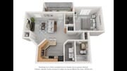 The Blossom floorplan offers one bedroom and one bath.