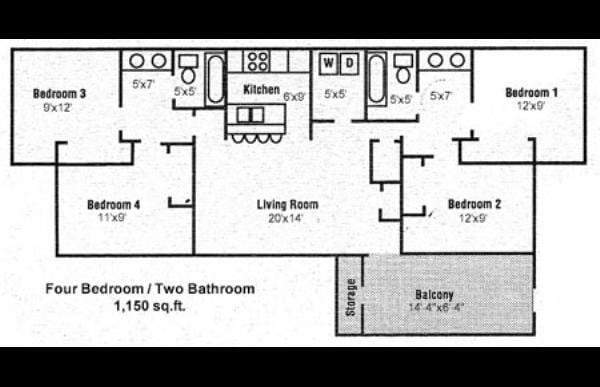Apartment Layout - 155 Anderson Hwy Apartamentos Unidad 132