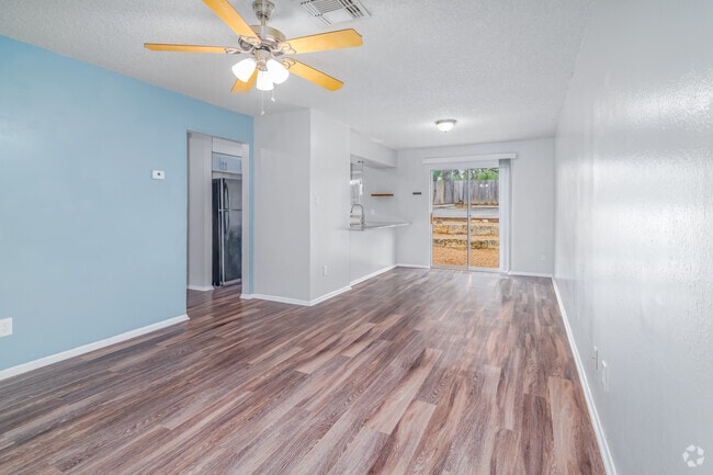 2BR, 1BA - 755SF - Living Room - Top Location! Right in the heart of beautiful downtown Boerne!