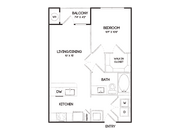 A2 1 Bedroom Floor Plan
