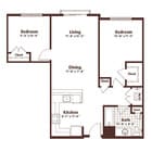 Osprey Cove - B1 - 2 Beds - 2 Baths - 872 Sq. ft.
