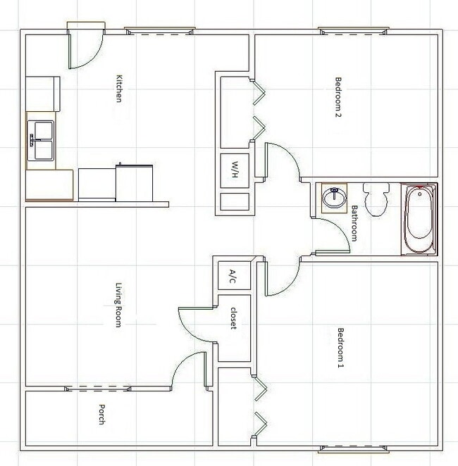 Photo - 2 Bedroom 1 bath apartment Unit 104