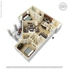 2BR/2BA sq ft 1310